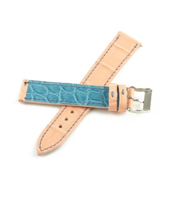 Alligator leather "Solo" watch band - 18mm width (0.71 inches) / Size M (n° 7) Comparez et commandez 