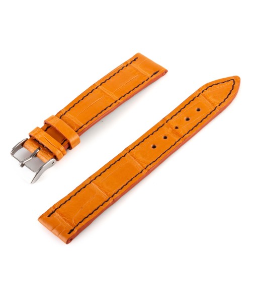 Alligator leather "Solo" watch band - 18mm width (0.71 inches) / Size M (n° 8) livraison gratuite