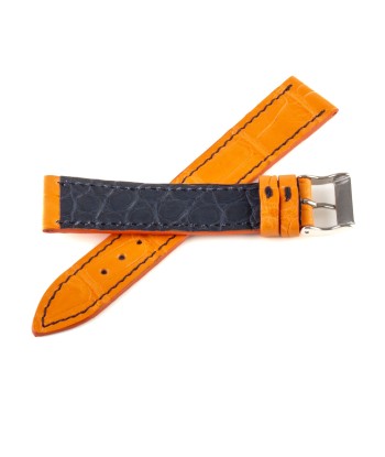 Alligator leather "Solo" watch band - 18mm width (0.71 inches) / Size M (n° 8) livraison gratuite