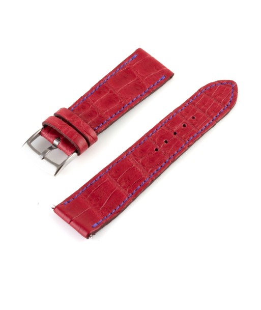 Alligator "Solo" leather watch band - 21mm width (0.83 inches) / Size M (n° 1) destockage