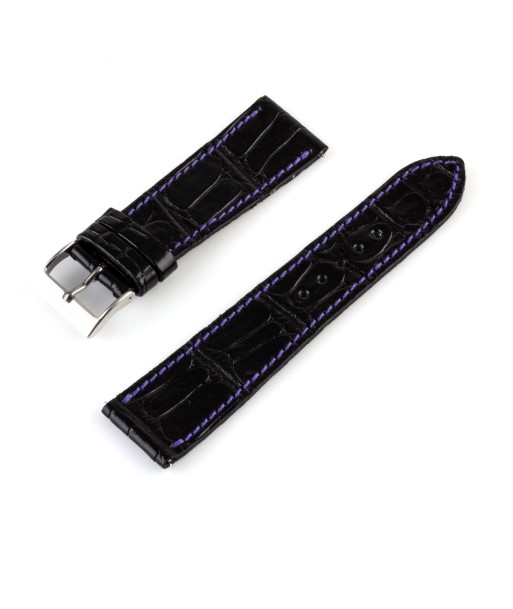 Alligator "Solo" leather watch band - 21mm width (0.83 inches) / Size M (n° 2) livraison gratuite