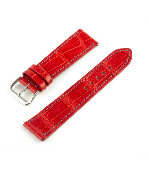 Alligator "Solo" leather watch band - 21mm width (0.83 inches) / Size M (n° 3) votre