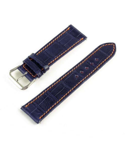 Alligator "Solo" leather watch band - 21mm width (0.83 inches) / Size M (n° 4) de la marque