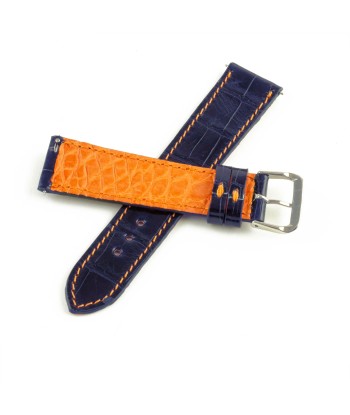 Alligator "Solo" leather watch band - 21mm width (0.83 inches) / Size M (n° 4) de la marque