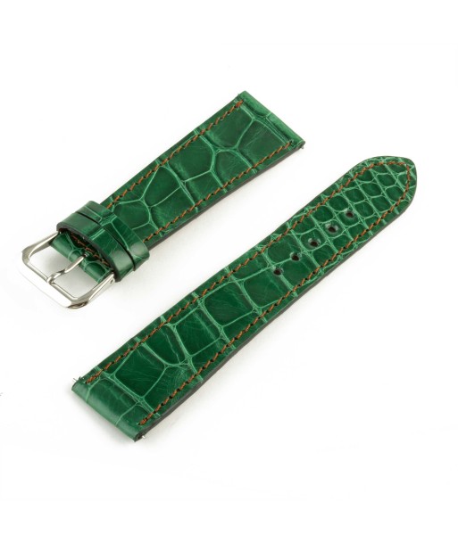 Alligator "Solo" leather watch band - 22mm width (0.87 inches) / Size M (n° 3) en stock