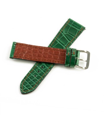 Alligator "Solo" leather watch band - 22mm width (0.87 inches) / Size M (n° 3) en stock