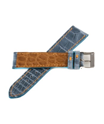 Alligator "Solo" leather watch band - 22mm width (0.87 inches) / Size M (n° 4) Les magasins à Paris et en Île-de-France