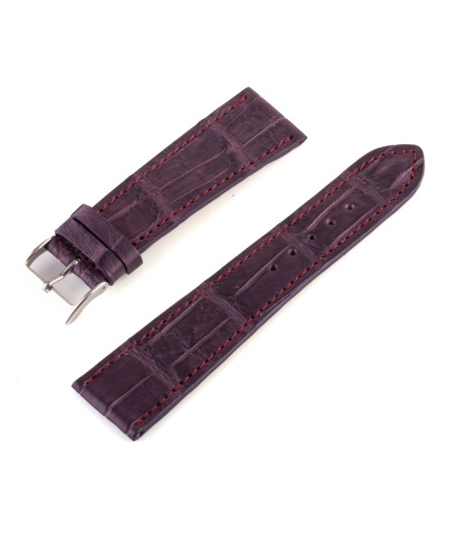 Alligator "Solo" leather watch band - 22mm width (0.87 inches) / Size M (n° 6) les ctes