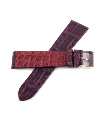 Alligator "Solo" leather watch band - 22mm width (0.87 inches) / Size M (n° 6) les ctes