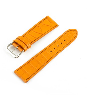 Alligator "Solo" leather watch band - 22mm width (0.87 inches) / Size M (n° 7) basket pas cher