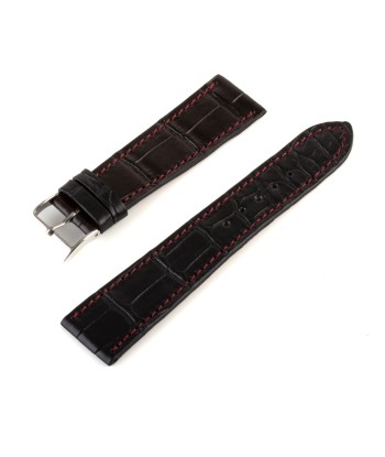 Alligator "Solo" leather watch band - 22mm width (0.87 inches) / Size M (n° 9) Venez acheter