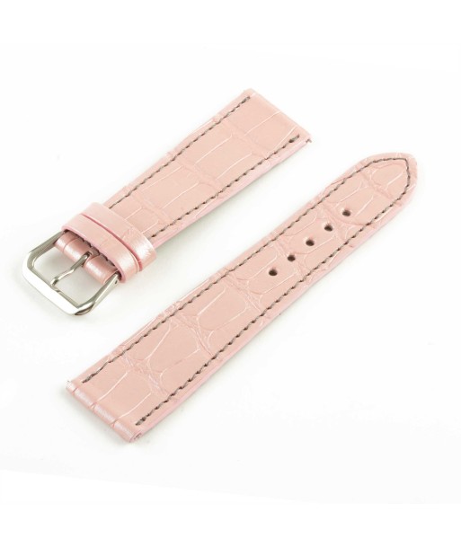 Alligator "Solo" leather watch band - 22mm width (0.87 inches) / Size M (n° 10) est présent 