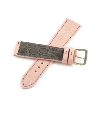 Alligator "Solo" leather watch band - 22mm width (0.87 inches) / Size M (n° 10) est présent 