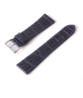 Alligator "Solo" leather watch band - 23mm width (0.90 inches) / Size M (n° 4) offre 