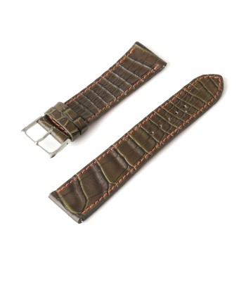 Alligator "Solo" leather watch band - 23mm width (0.90 inches) / Size M (n° 8) votre restaurant rapide dans 