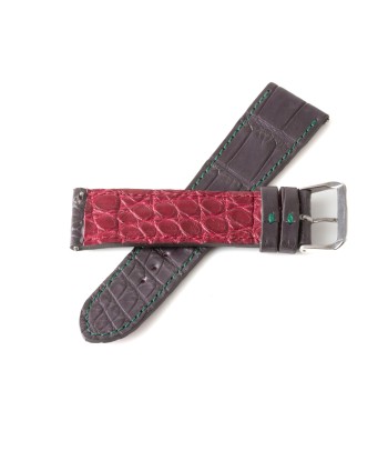 Alligator "Solo" leather watch band - 23mm width (0.90 inches) / Size M (n° 9) en ligne