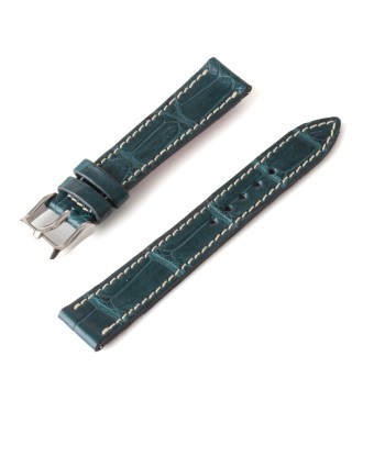 Alligator "Solo" leather watch band - 16mm width (0.63 inches) / Size S (n° 3) pas cher