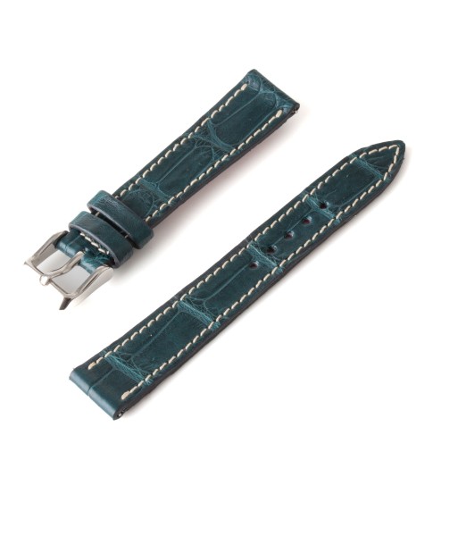 Alligator "Solo" leather watch band - 16mm width (0.63 inches) / Size S (n° 3) pas cher