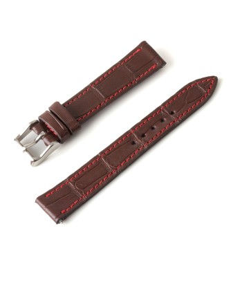 Alligator "Solo" leather watch band - 16mm width (0.63 inches) / Size S (n° 7) Véritable concentré