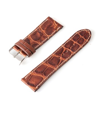 Alligator "Solo" leather watch band - 24mm width (0.94 inches) / Size S (n° 1) votre