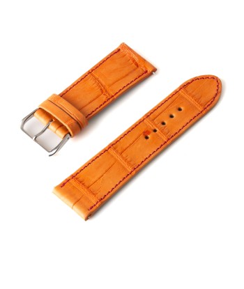 Alligator "Solo" leather watch band - 24mm width (0.94 inches) / Size S (n° 2) Profitez des Offres !