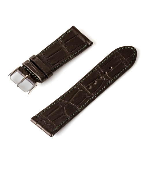 Alligator "Solo" leather watch band - 24mm width (0.94 inches) / Size S (n° 6) online