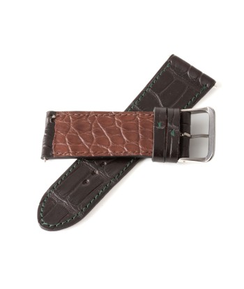 Alligator "Solo" leather watch band - 24mm width (0.94 inches) / Size S (n° 6) online