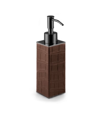 Leather home soap / hydro alcoholic gel dispenser - Alligator Les êtres humains sont 