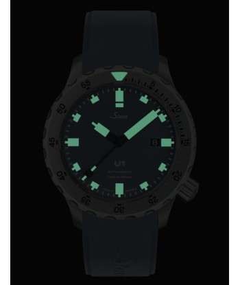 Sinn - U1 B TEGIMENT - Rubber strap Comparez plus de prix