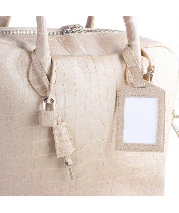 ​Leather briefcase - Beige porosus crocodile bag JUSQU'A -70%! 