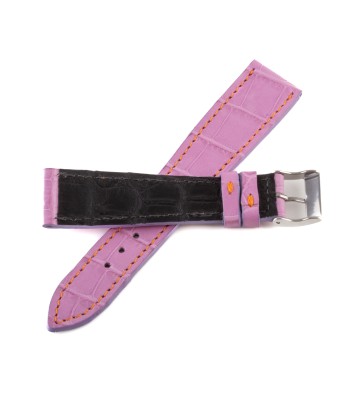 Alligator leather watch band - 20/16 mm width (0.79/0.63 inches) / Size M (n° 3) le des métaux précieux