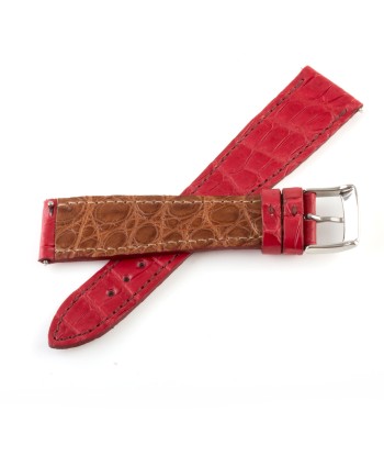 Alligator leather watch band - 20/16 mm width (0.79/0.63 inches) / Size M (n° 6) vous aussi creer 