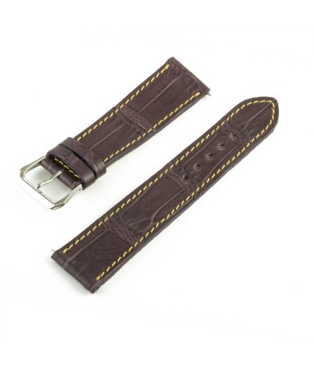 Alligator "Solo" leather watch band - 21mm width (0.83 inches) / Size M (n° 9) hantent personnes