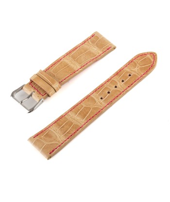 Alligator "Solo" leather watch band - 21mm width (0.83 inches) / Size M (n° 10) shop