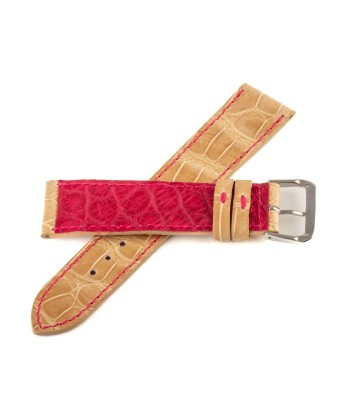 Alligator "Solo" leather watch band - 21mm width (0.83 inches) / Size M (n° 10) shop