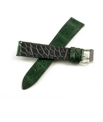 Alligator leather "Solo" watch band - 19mm width (0.75 inches) / Size M (n° 1) solde