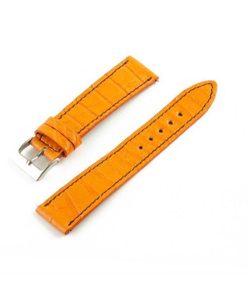 Alligator leather "Solo" watch band - 19mm width (0.75 inches) / Size M (n° 3) français