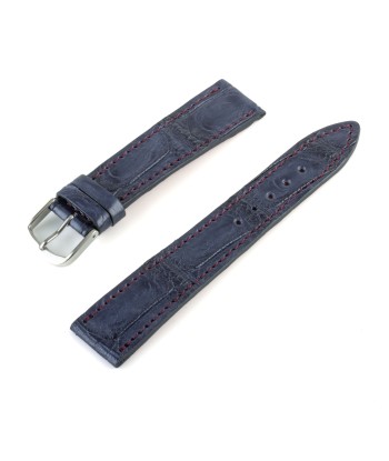 Alligator leather "Solo" watch band - 19mm width (0.75 inches) / Size M (n° 4) paiement sécurisé