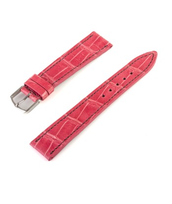 Alligator leather "Solo" watch band - 19mm width (0.75 inches) / Size M (n° 6) de pas cher