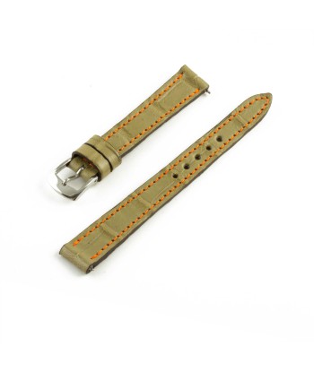 Alligator "Solo" leather watch band - 12mm width (0.47 inches) / Size S (n° 7) plus qu'un jeu 