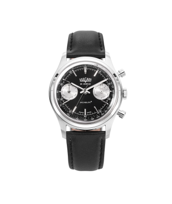 Vulcain Watch - Chronograph 70's 38mm - Black & Silver chez Cornerstreet bien 