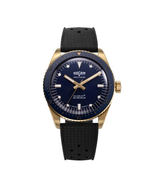 Vulcain Watch - Skindiver Nautique 38mm - Gold & Blue pour bénéficier 