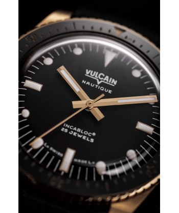 Vulcain Watch - Skindiver Nautique 38mm - Gold & Black Jusqu'à 80% De Réduction