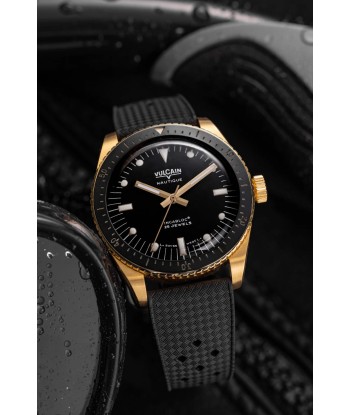 Vulcain Watch - Skindiver Nautique 38mm - Gold & Black Jusqu'à 80% De Réduction