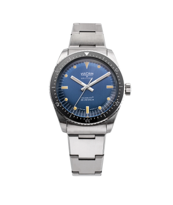 Vulcain Watch - Skindiver Nautique 38mm - Blue (metal bracelet + rubber strap included) Venez découvrir notre 