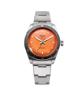 Vulcain Watch - Skindiver Nautique 38mm - Orange (metal bracelet + rubber strap included) votre restaurant rapide dans 