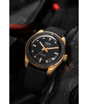 Vulcain Watch - Skindiver Nautique 38mm - Gold & Black Jusqu'à 80% De Réduction