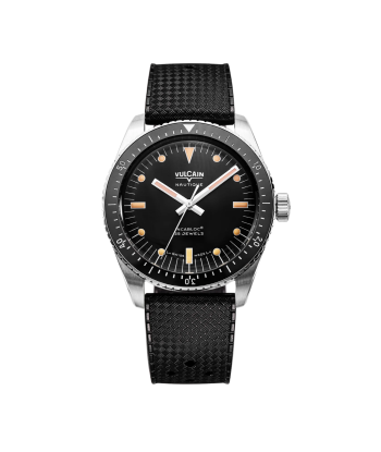 Vulcain Watch - Skindiver Nautique 38mm - Black (metal bracelet + rubber strap included) vente chaude votre 