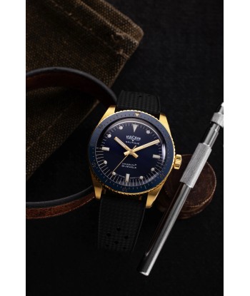 Vulcain Watch - Skindiver Nautique 38mm - Gold & Blue pour bénéficier 