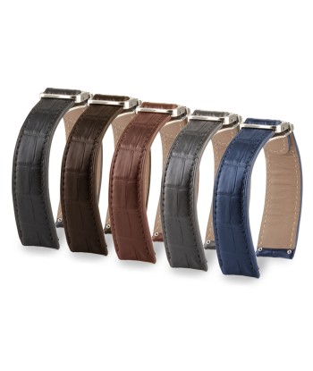 Ebel - Leather watch band - Alligator (black, grey, brown, blue...) Profitez des Offres !